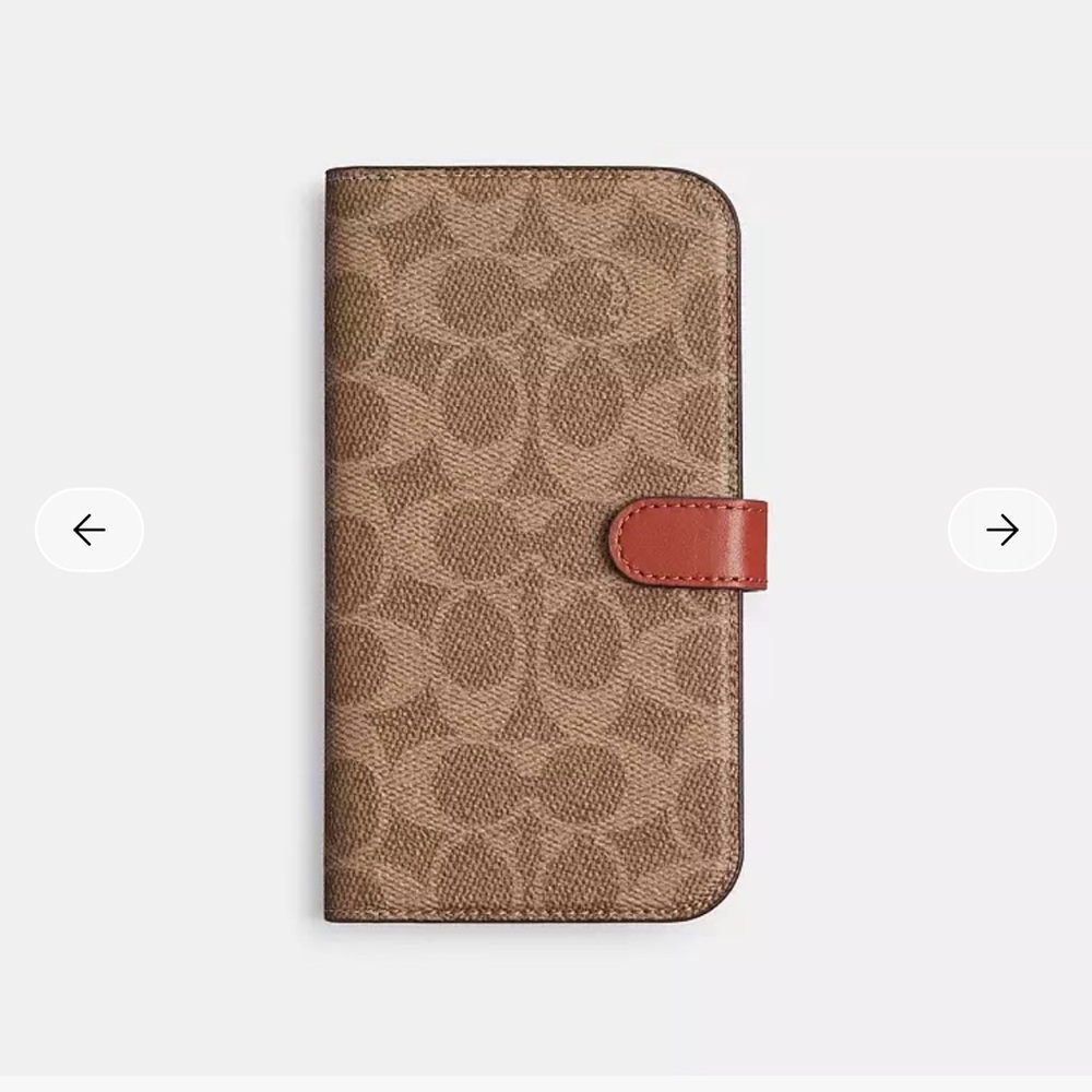 Coach tan iPhone 15 Pro Max Phone Case